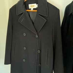 Women's Black Double-Breasted Coat